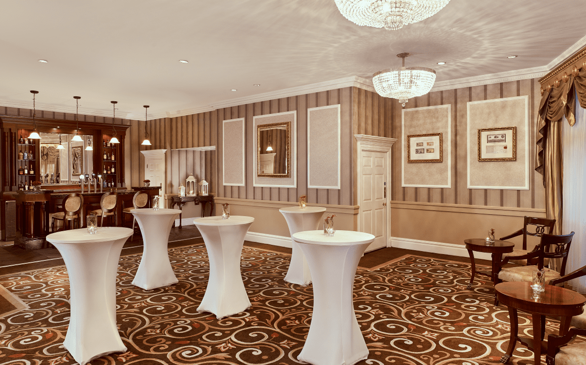 Cocktail reception with pod tables in The College Green Hotel Dublin