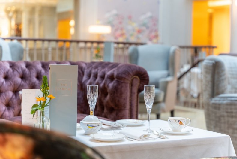 Afternoon Tea with Champagne glasses in The College Green Hotel Dublin