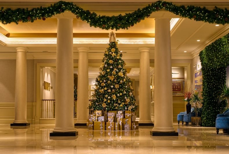 Christmas Tree in Lobby of The College Green Hotel Dublin