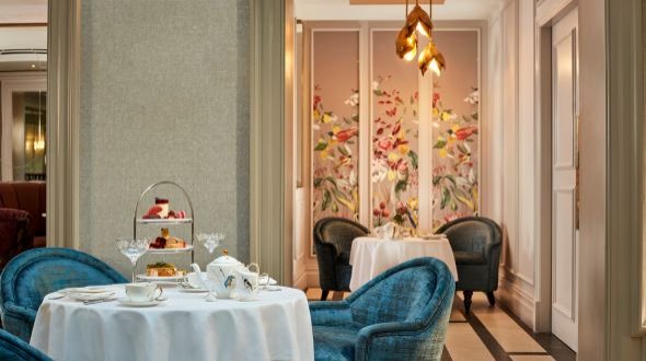 Afternoon Tea set up in The Atrium Lounge