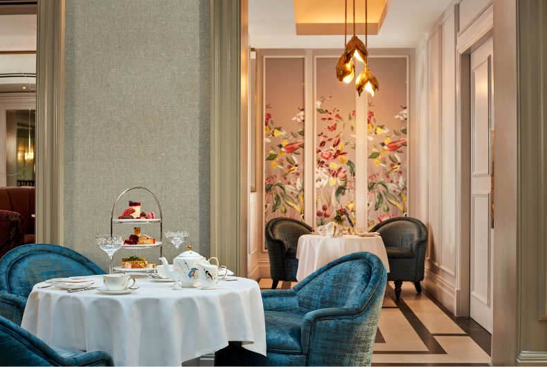 Afternoon Tea set up in The Atrium Lounge