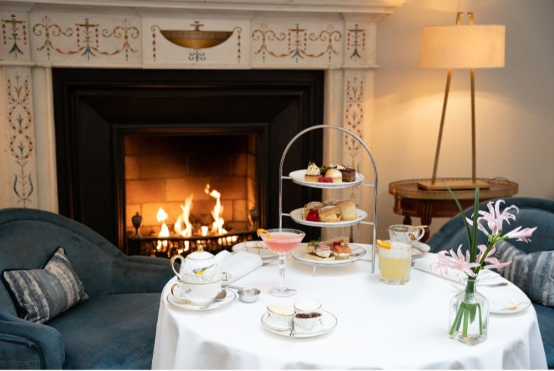 Afternoon Tea set up in The Atrium Lounge