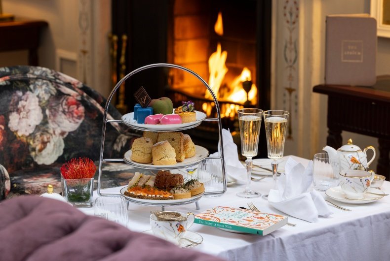 Afternoon Tea set up in The Atrium Lounge